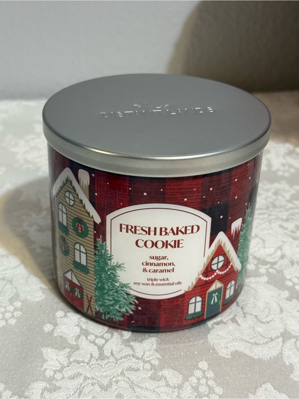Candle Christmas Distant Lands Fresh Baked Cookie Gift New